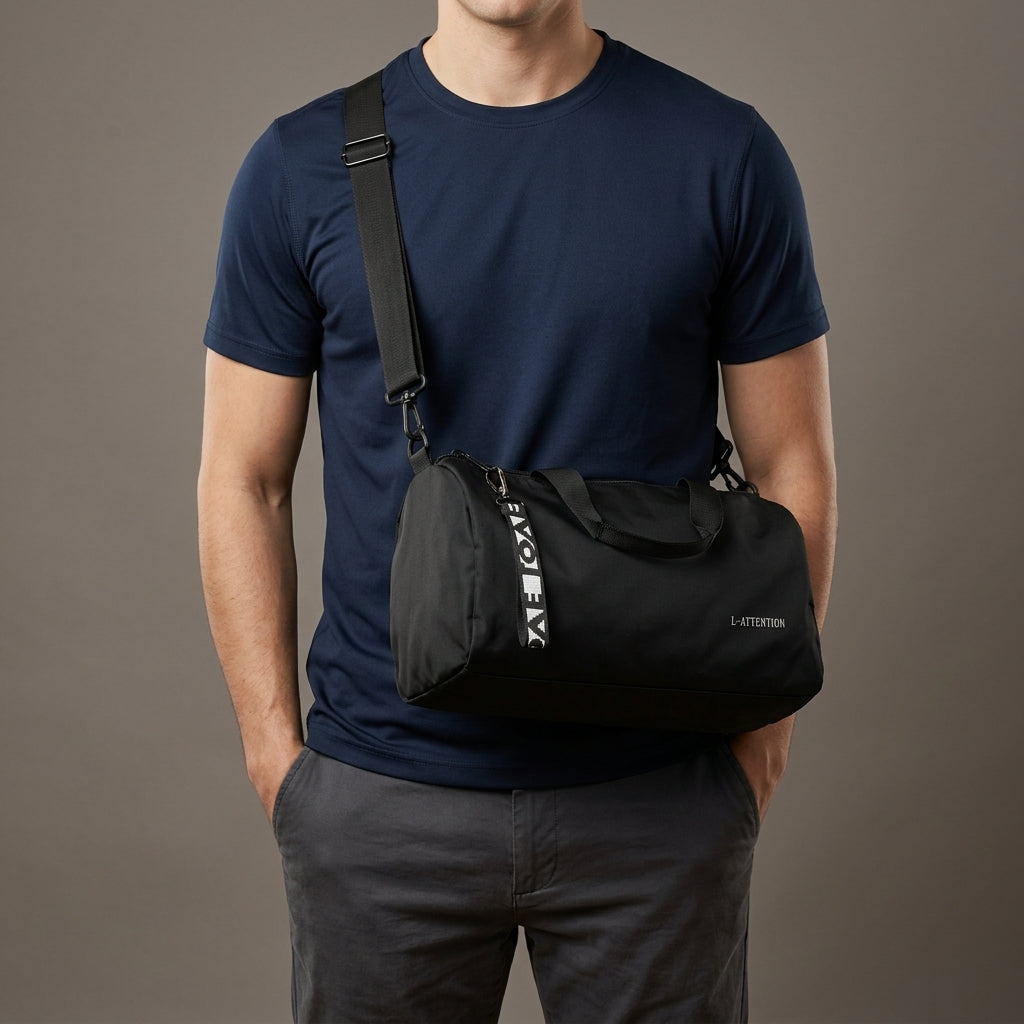 Averro Essential 600D Gym Bag - Black